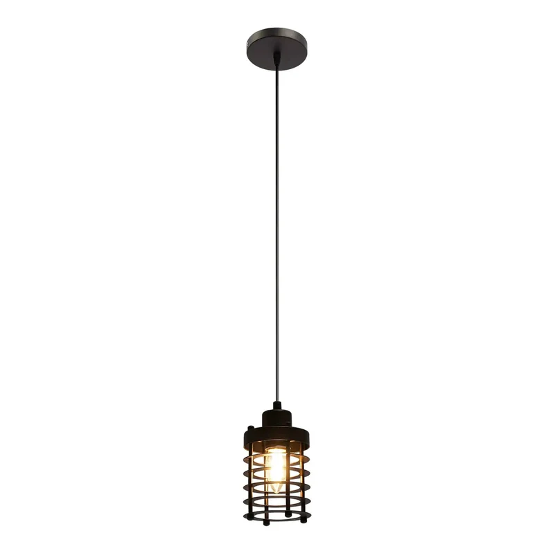 Vintage Iron Cage Pendant Light Adjustable Industrial Hanging Lamp Rustic Decor With 47 Inch Chain Warm Cozy Glowing Shadows Elevate Your Space Hella Stylish Statement Fixture For Living Room Kitchen Islands And Farmhouse Vibes