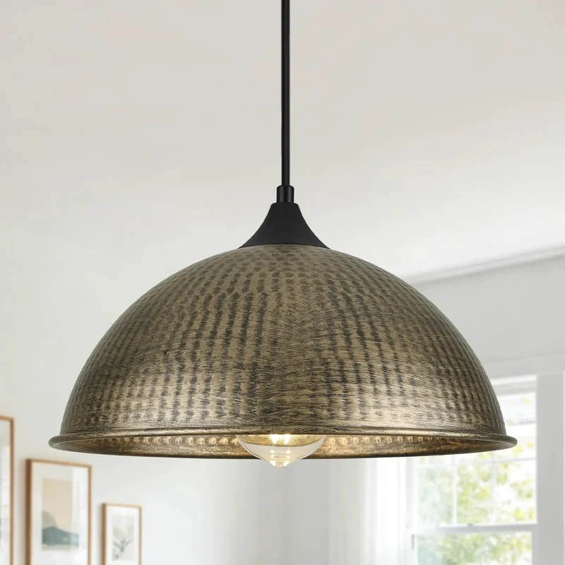 Antique Bronze Dome Pendant Light For Kitchen Island And Home Bar Featuring Vintage Industrial Farmhouse Design With Glass Shades That Puts Major Cozy Vibes In Any Chill Space
