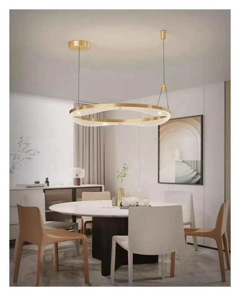 Modern Ring LED Chandelier With Sleek Design For Living Room Ambient Decor High Efficiency Pendant Ceiling Light That Pumps Up Your Home Vibe And Saves Energy Bills