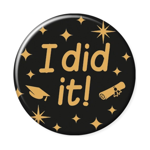 Geslaagd button I did it