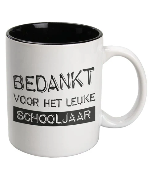 Mok Black & White - Bedankt voor het schooljaar