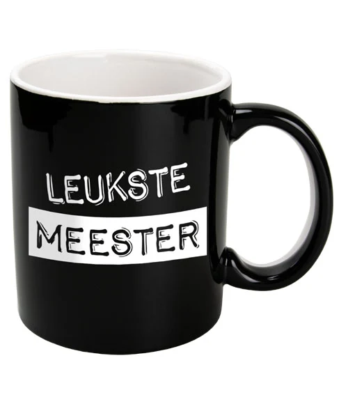 Mok Black & White - Meester