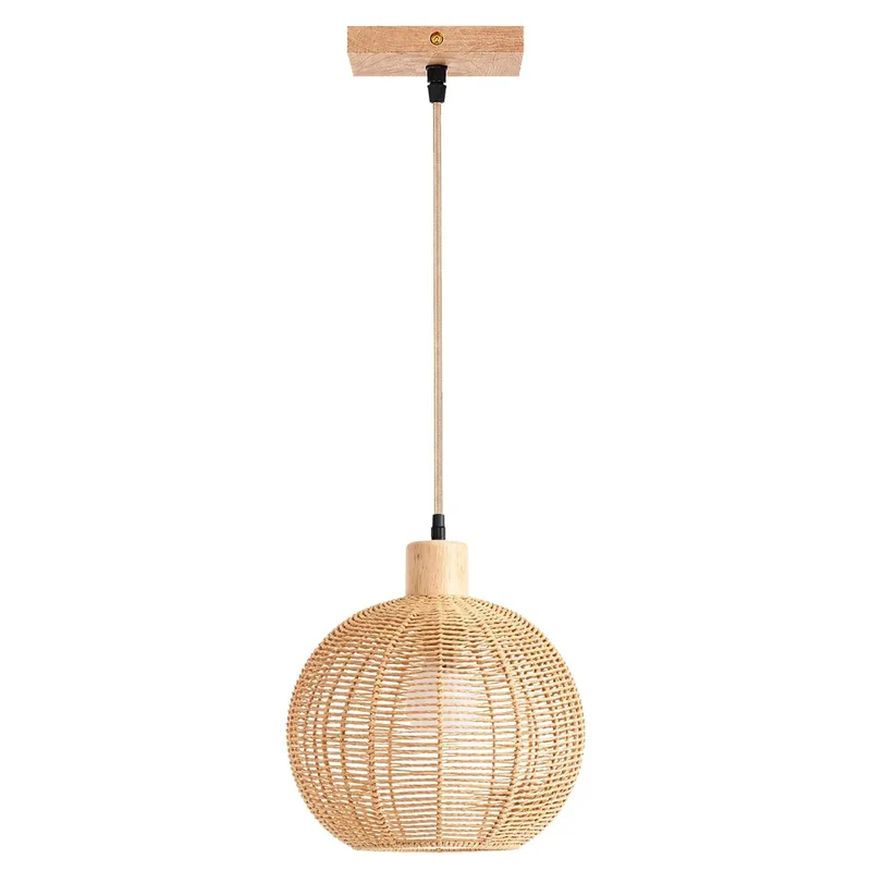 Handwoven Rattan Pendant Light Serving Up Sweet Boho Chandelier Vibes And Chill Coastal Style Over Your Kitchen Island Hanging Wicker Semicircle Lamp For Comfy Ambient Home Glow