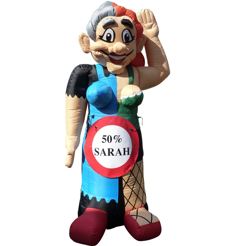 Opblaasfiguur Halve Sarah 3.5m