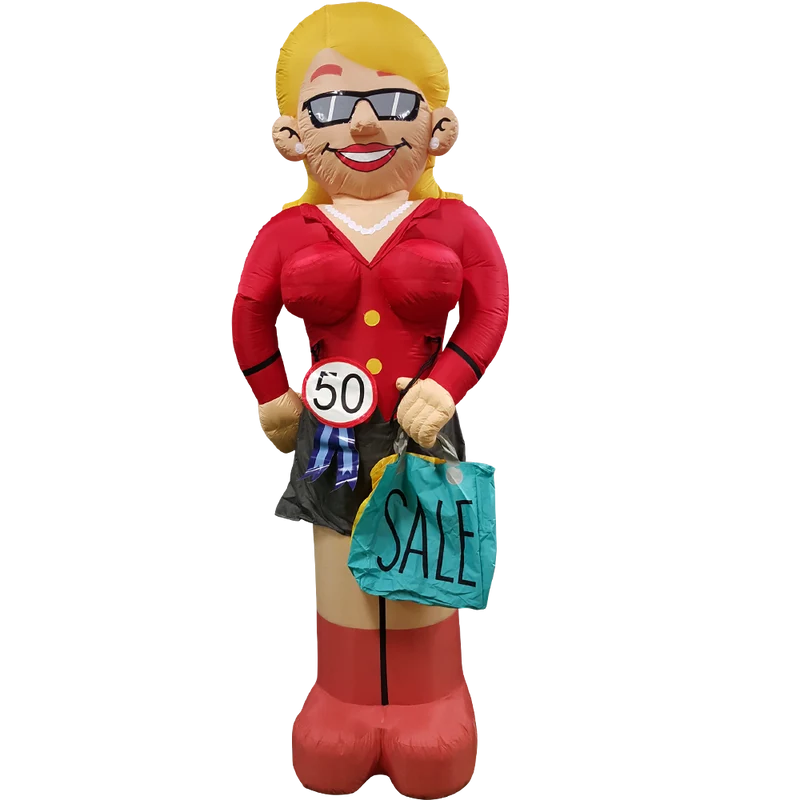 Opblaasfiguur Sarah Shoppend 3.5m