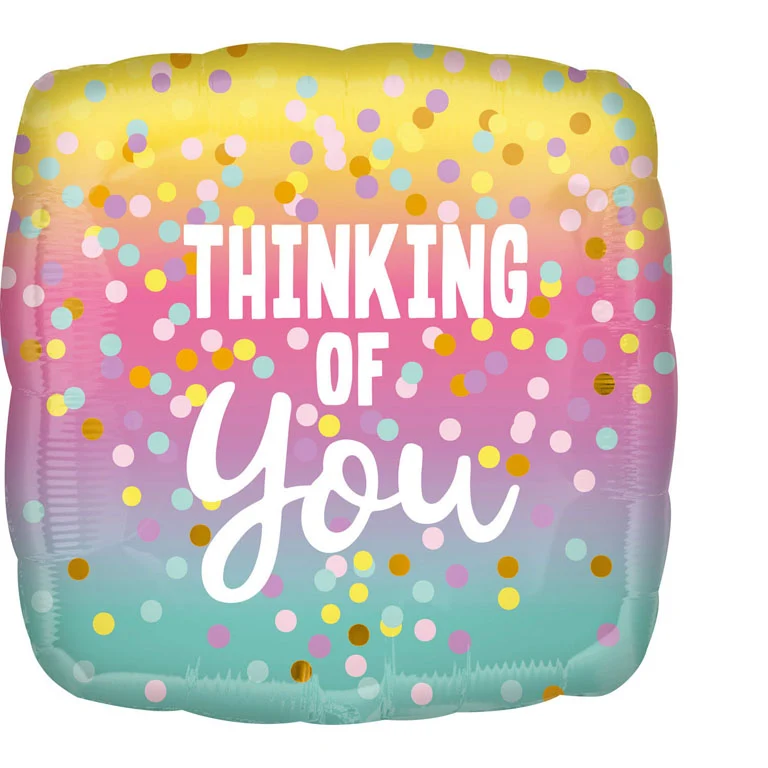 Folieballon Standard Thinking of You Pastel Dots