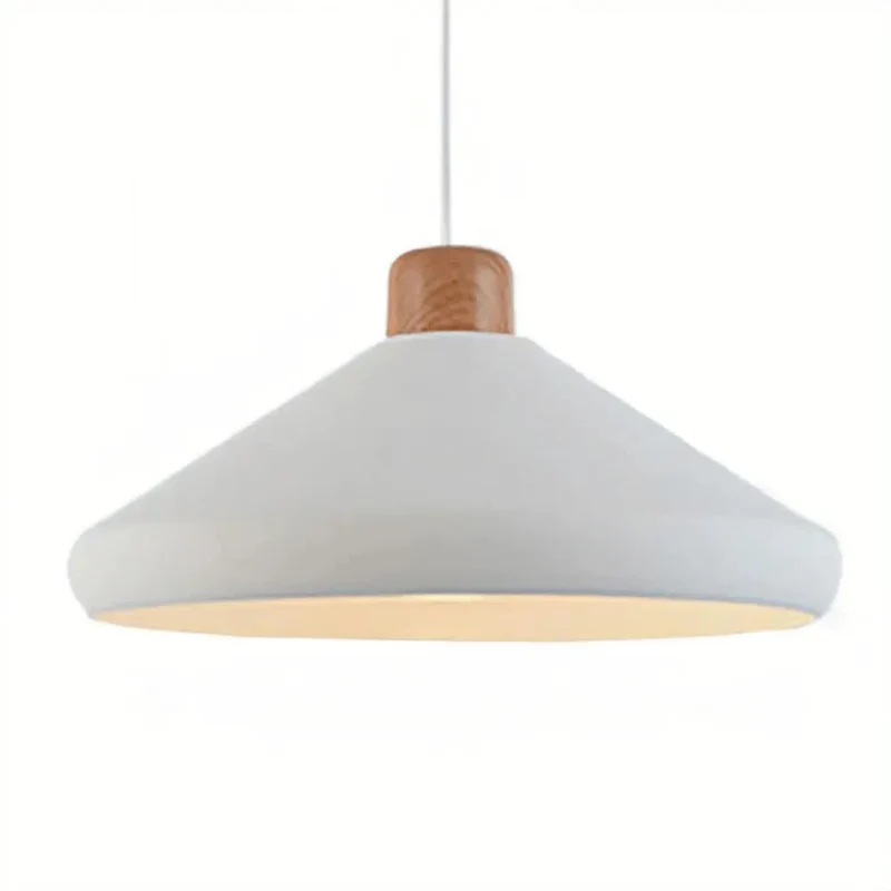 Adjustable Nordic Industrial Pendant Light With Hella Smooth Hammered Metal And Tough Rubber Wood Accents For Kitchen Island Or Dining Room Setups E26 Ceiling Fixture Zero Stress Hang In Matte White