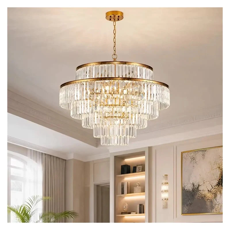 Sleek Gold K9 Crystal Pendant Light That Brings Top Shelf Style To Your Space Modern Led Fixture With Energy Saving Bulbs Ideal For Upscale Dining Halls Kitchen Islands Or Villas