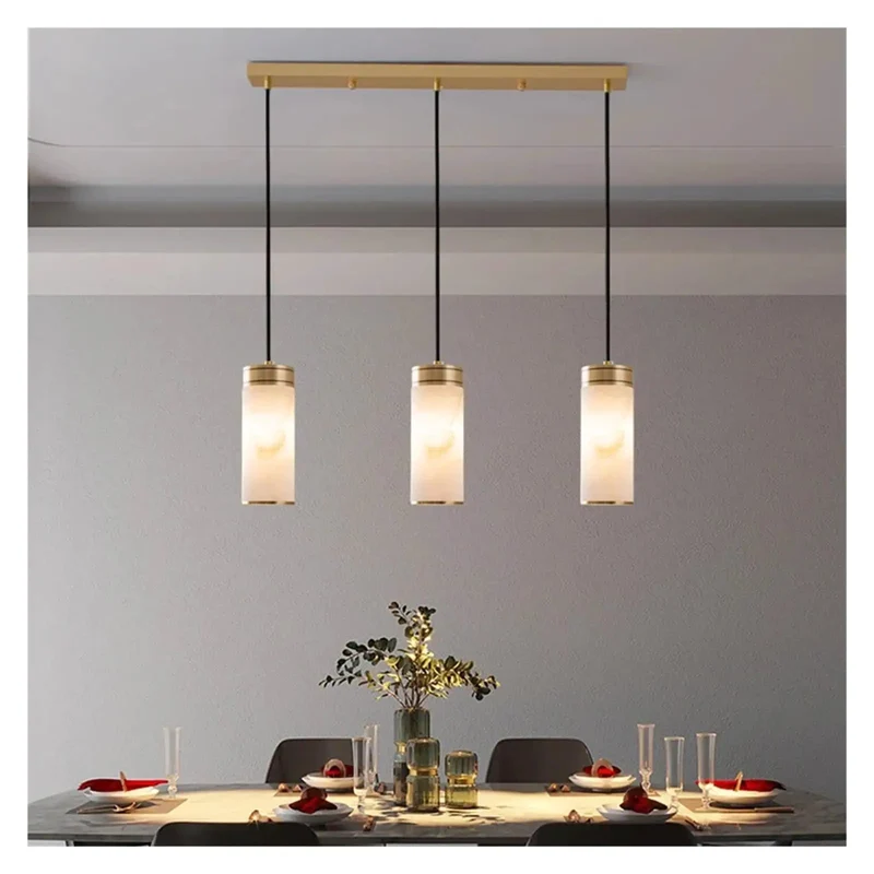 Pro Move Modern Marble Pendant Light With Three Fully Adjustable Heads And E27 Socket To Instantly Level Up Your Home Vibe Sleek Hanging Lamp For Living Areas Or Commercial Lounges