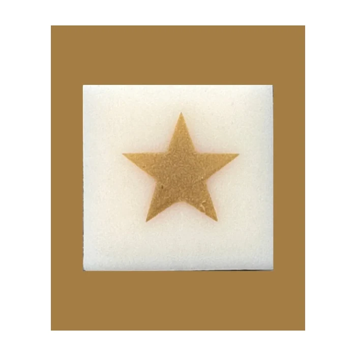 Letter kaars ster goud