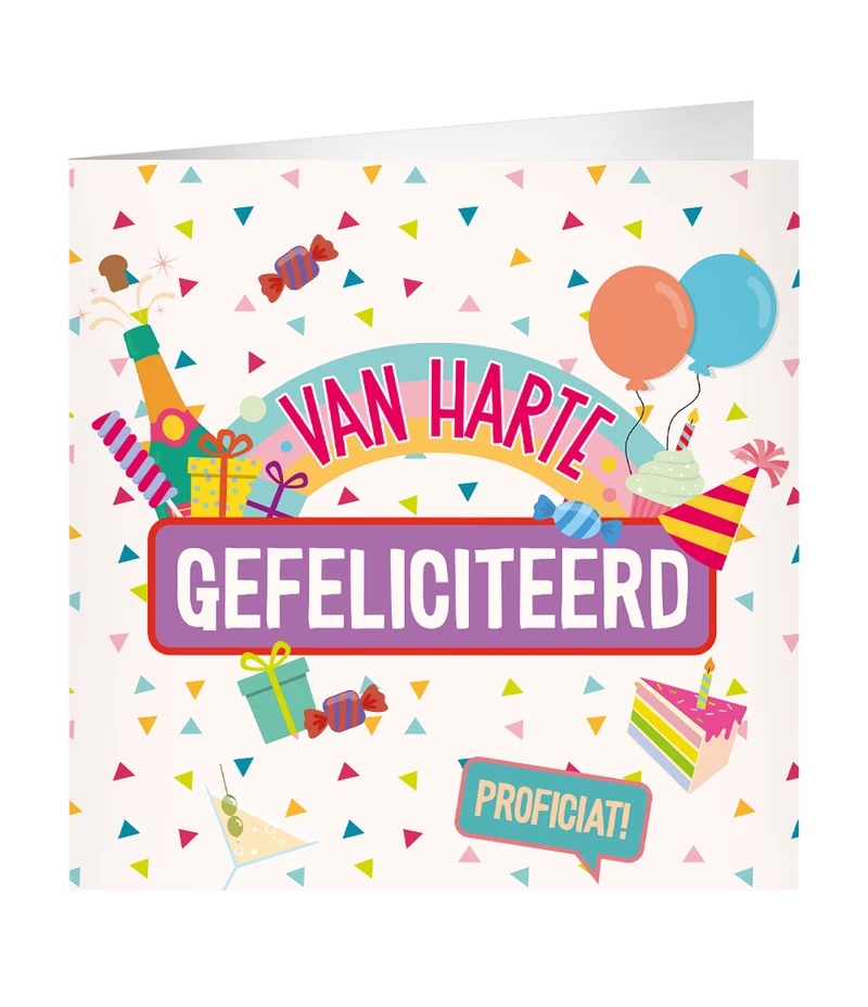 XL Wenskaart Gefeliciteerd