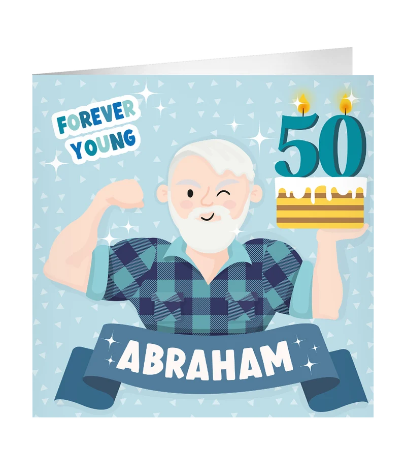 XL Wenskaart Abraham