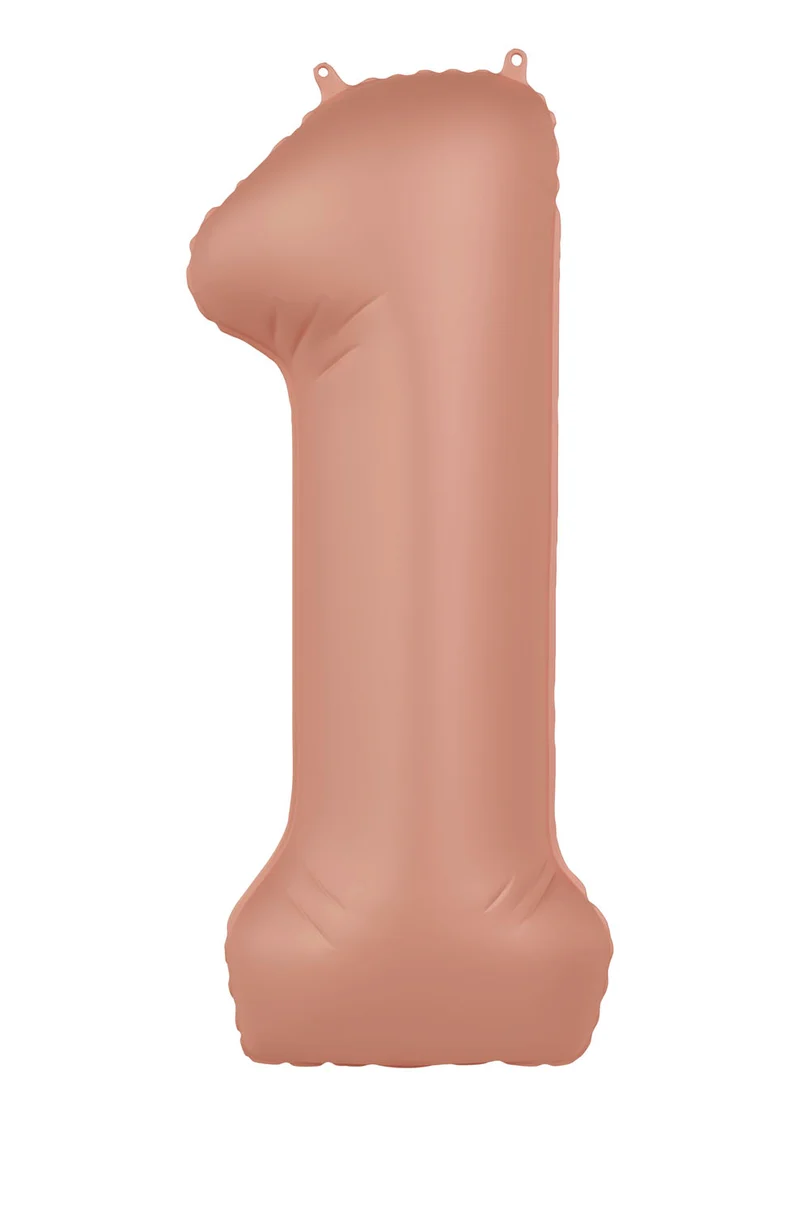 Cijfer ballon Vintage Rose 86cm