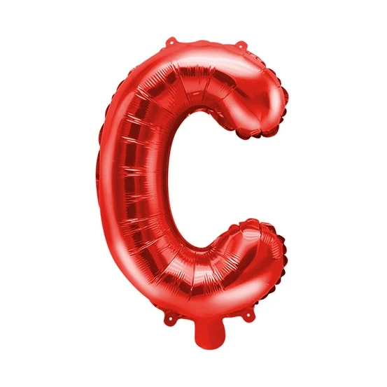 Folie Ballon letter ''C'', 35cm, rood