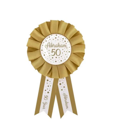 Rozet goud/wit - 50 Abraham