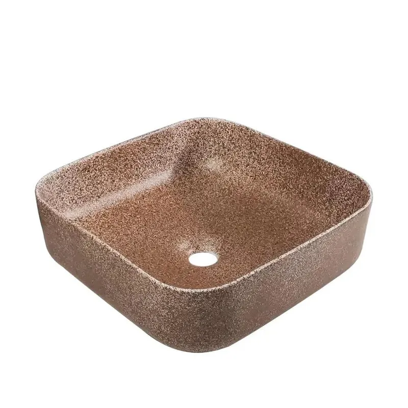 Square Vessel Bathroom Sink Boasting A Slick Glazed Surface And Zero Fuss Cleanup Top Shelf Above Counter Basin For Boutique Hotels Or Modern Homes That Offer Drool Worthy Aesthetic And Hardcore Daily Durability
