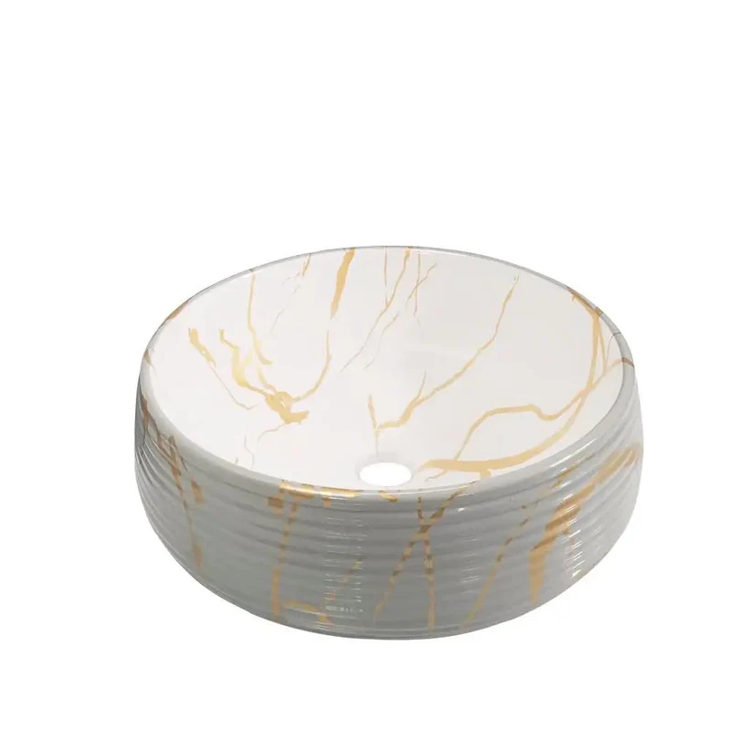 Round Ceramic Vessel Sink Art Wash Basin For Home Hotel Counter Upgrade Your Bath With Shiny Non Yellowing Glaze Zero Hassle Cleanup And Ridiculously Smooth Finish Absolute Game Changer