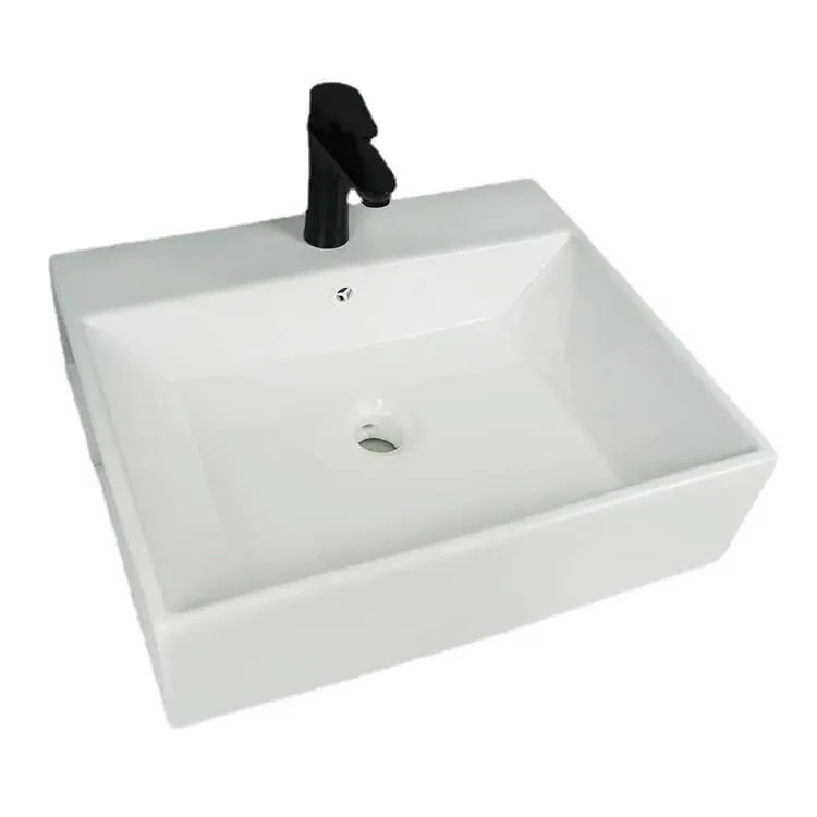 Cool Modern Square White Ceramic Vessel Sink For Bathroom Sturdy Countertop Washbasin Wall Mount Option Fresh Design Easy To Clean Durable Bowl Sink Chic Style Perfect For Small Spaces And Home Refresh Projects
