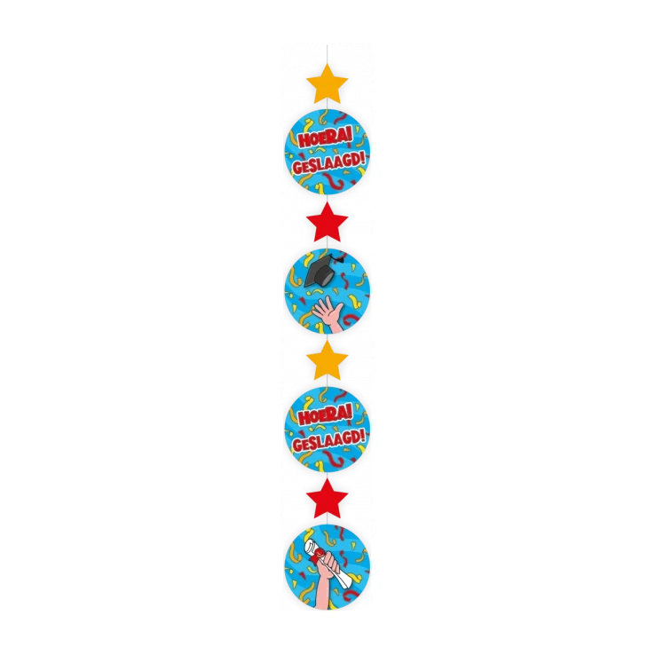 Hang Decoratie - Geslaagd school cartoon - 1 stuk 120cm