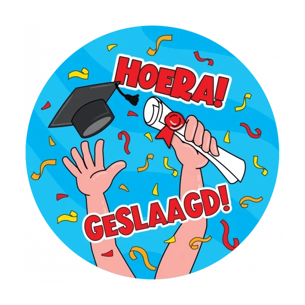 Bierviltjes - Geslaagd school cartoon - 6 stuks