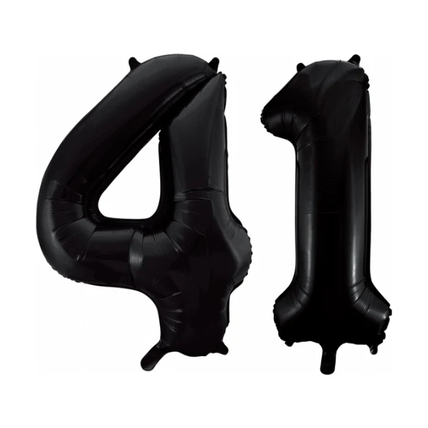 Folieballon 41 jaar zwart 41cm