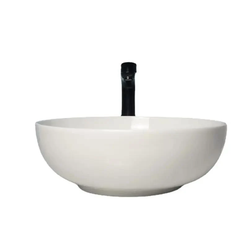 Hella Stylish Round Vessel Sink Ceramic Above Counter Basin For Bathroom And Home Bar Vanity Simple Modern Luxury Washbasin Smooth Gloss Finish Top Notch Elegance For Your Daily Routine Upgrade