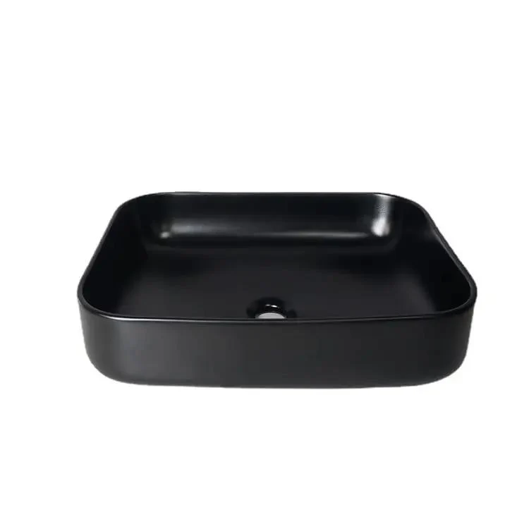 Premium Black Ceramic Vessel Sink For Above Counter Bathroom Vanity Glossy Countertop Wash Basin With Smooth Curves And Hassle Free Install For Modern Hotels Or Upscale Home Fixtures