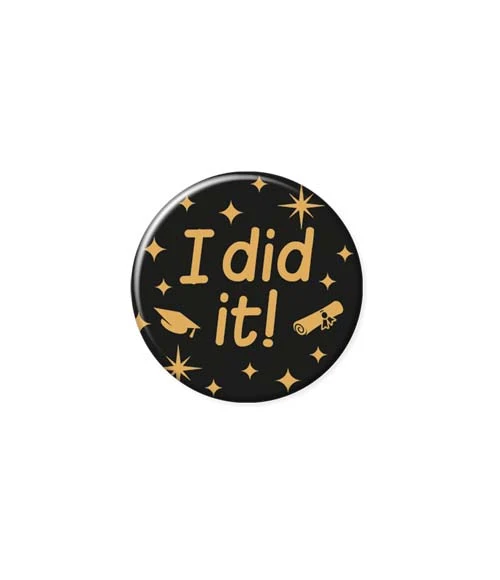 Button goud/zwart I did it
