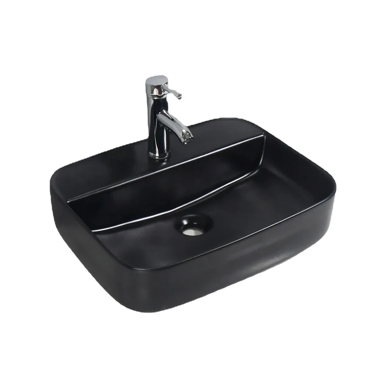 Top Shelf Black Ceramic Vessel Sink For Countertop Bathroom Featuring Smooth Lines And Modern Luxury Appeal That Brings Serious Swag To Hotels And Home Washrooms Without Sacrificing Daily Durability