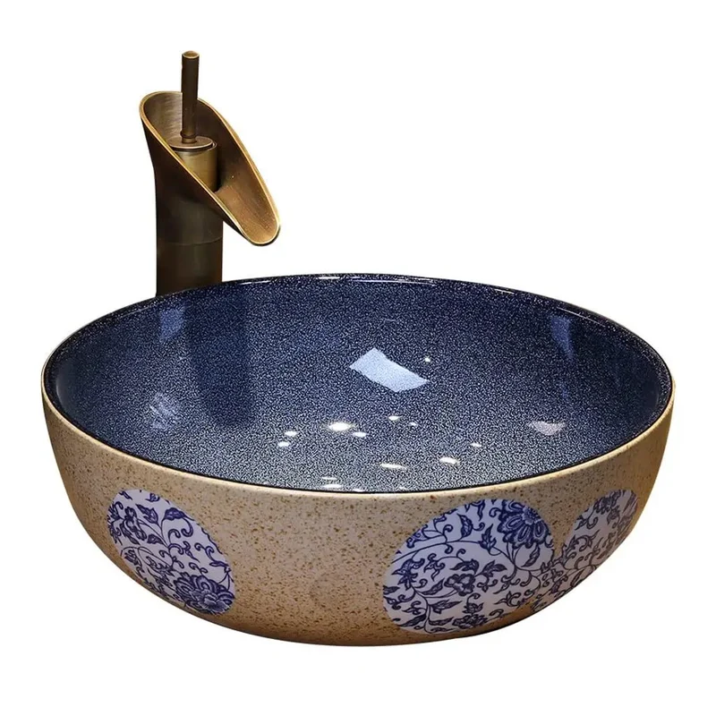 Sleek Modern Ceramic Vessel Sink That Really Spices Up Your Bathroom Setup And Round Countertop Washbasin With Included Faucet For Super Easy Installations And Next Level Style Appeal