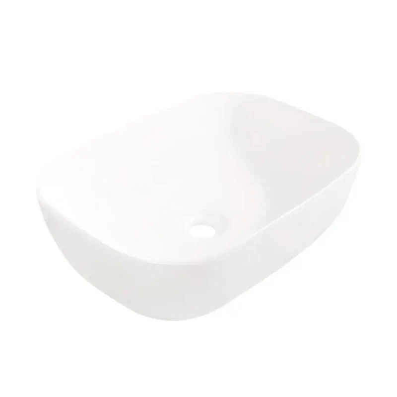 Top Shelf Ultra Modern White Ceramic Vessel Sink For Above Counter Bathroom Vanity Rectangular Basin With Clean Minimalist Lines And That Luxe Bathroom Decor Vibe