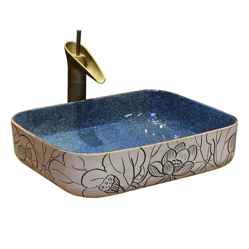 Slick White Rectangular Vessel Sink Ceramic Countertop Washbasin Complete Vanity Faucet Kit Fits Kitchen or Bath Easy Wipe Down Glossy Finish Modern Glow Up Fresh Drip Design