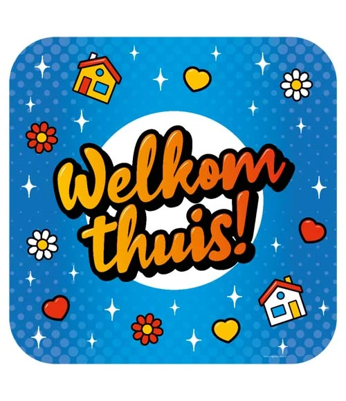 Verkeersbord Welkom thuis cartoon