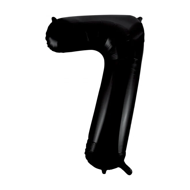 Folieballon 7 jaar zwart 41cm