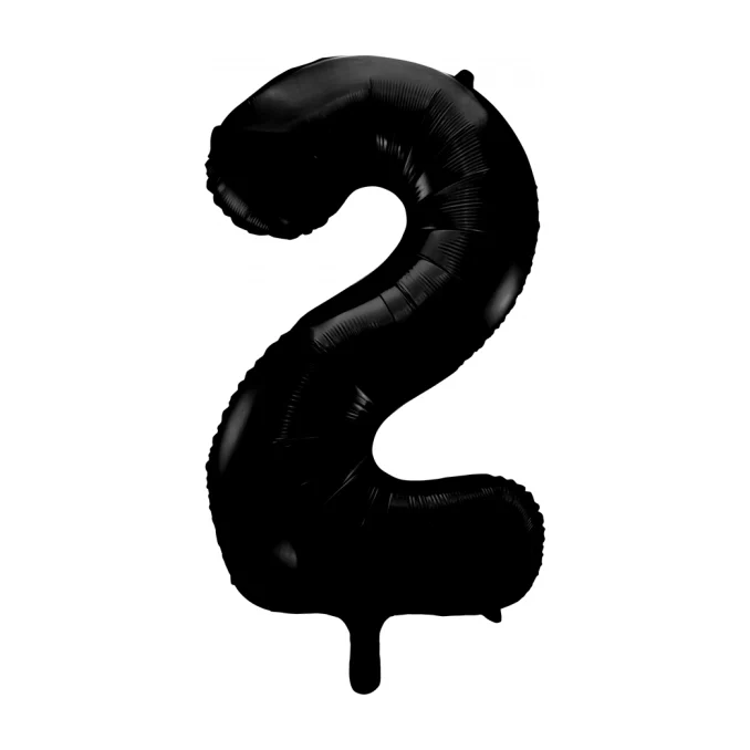 Folieballon 2 jaar zwart 41cm