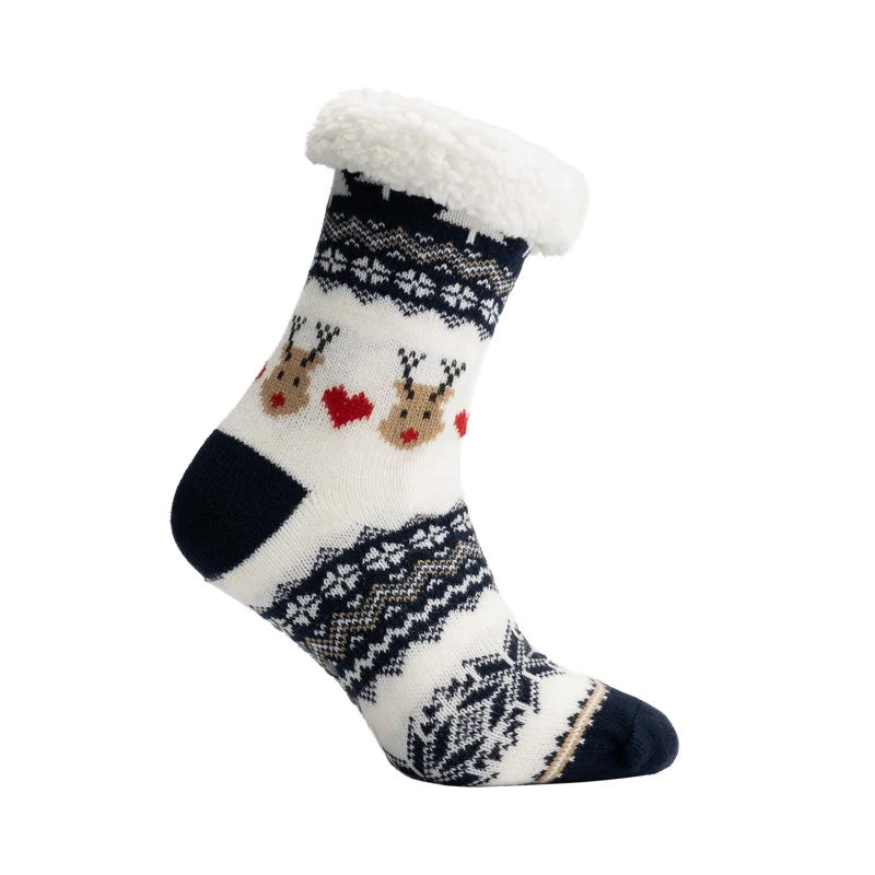 Fluffy Winter Sokken Rudolf hart