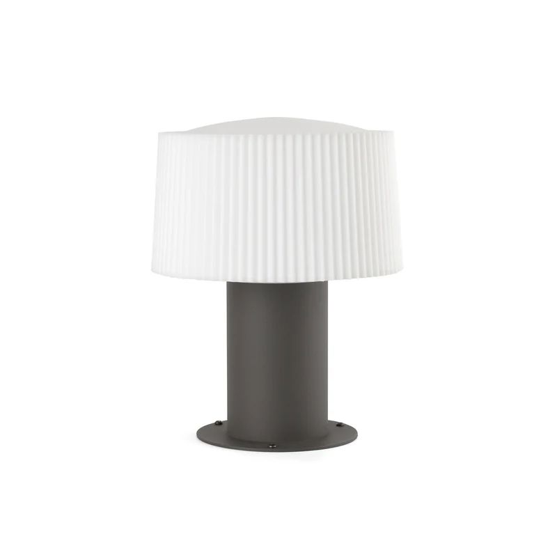 Faro Muffin Buitensokkellamp Donkergrijs 1x E27 IP44