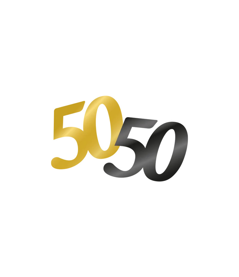 Tafelconfetti zwart/goud 50 jaar
