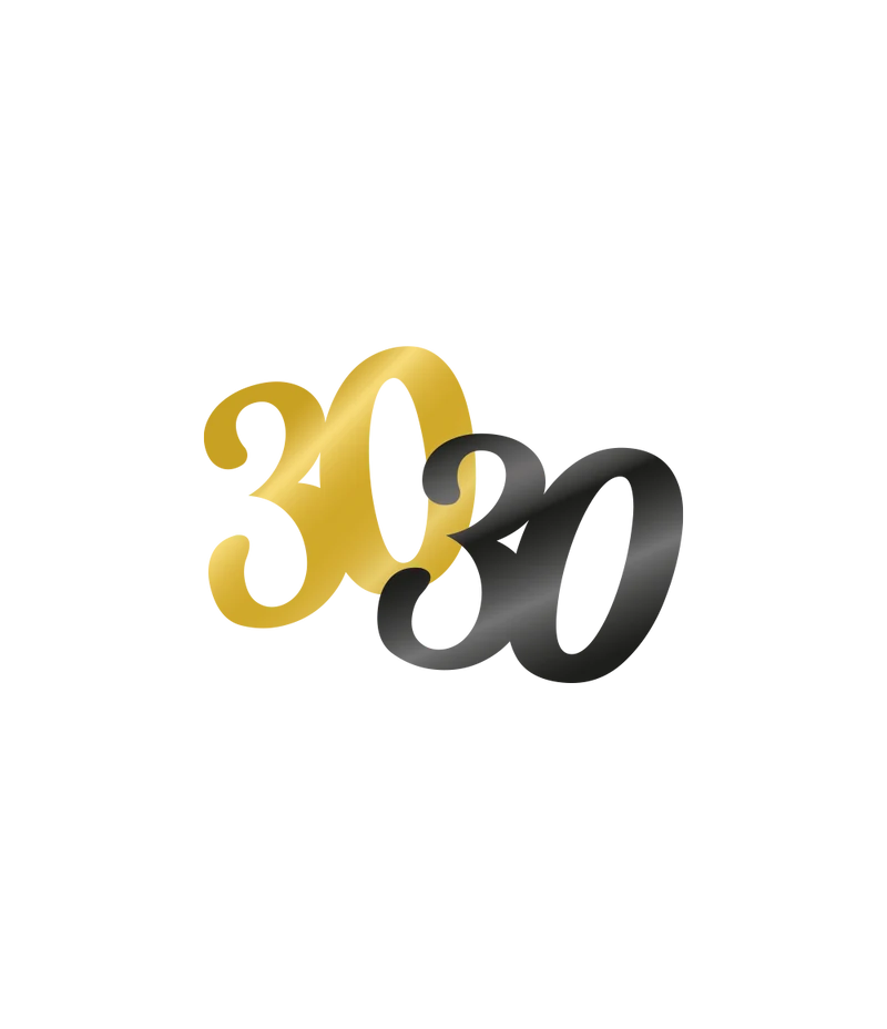 Tafelconfetti zwart/goud 30 jaar