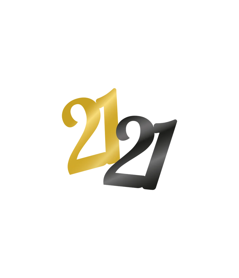 Tafelconfetti zwart/goud 21 jaar