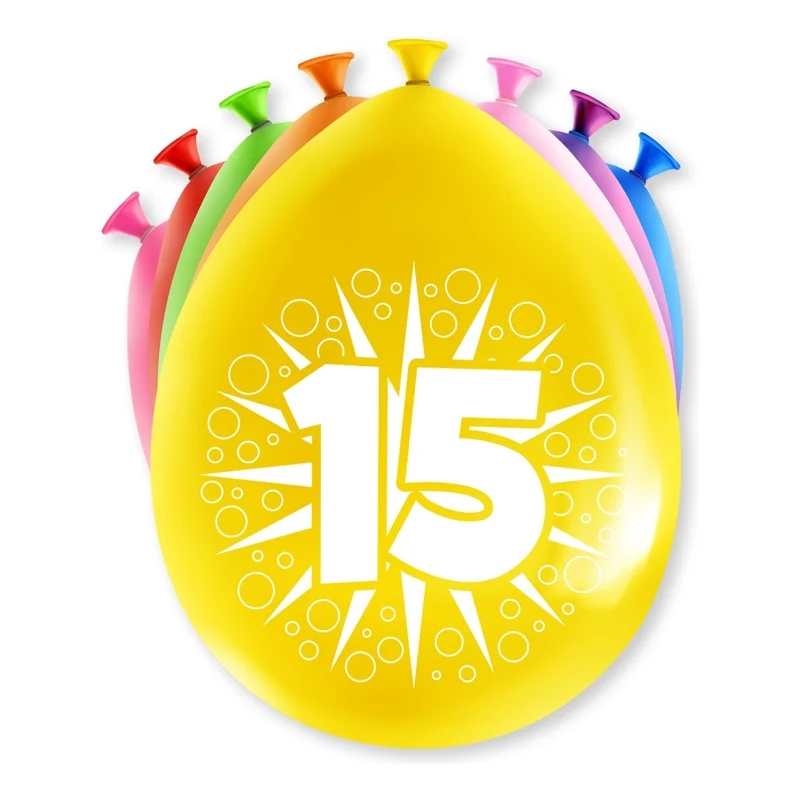 Happy party balloons - 15 jaar