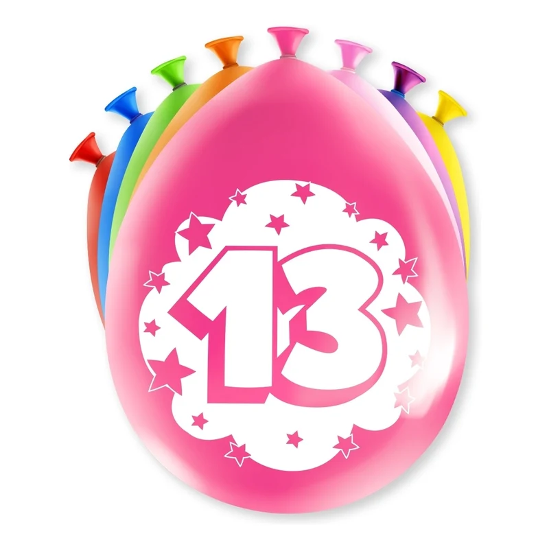 Happy party balloons - 13 jaar