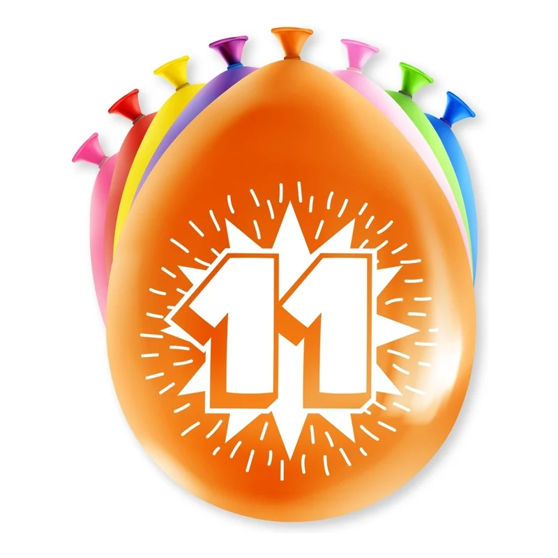 Happy party balloons - 11 jaar