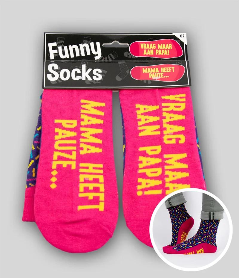 Funny socks - Mama heeft pauze