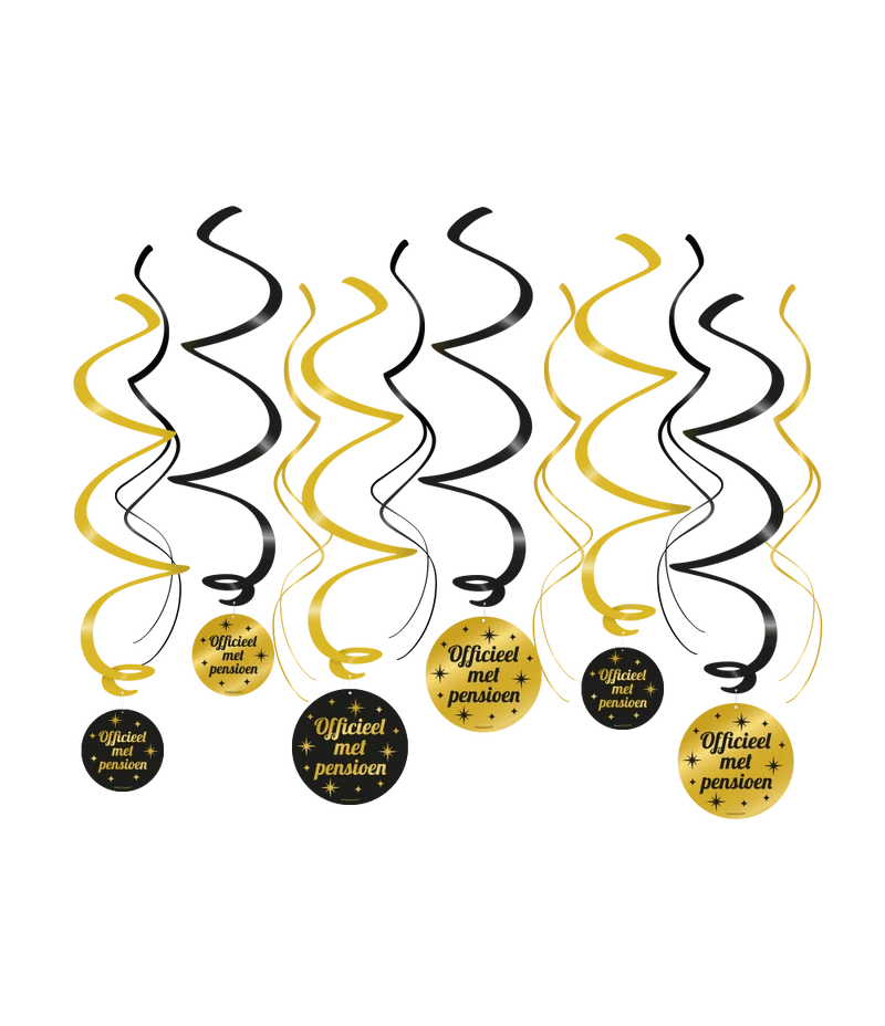 Swirls zwart/goud Pensioen
