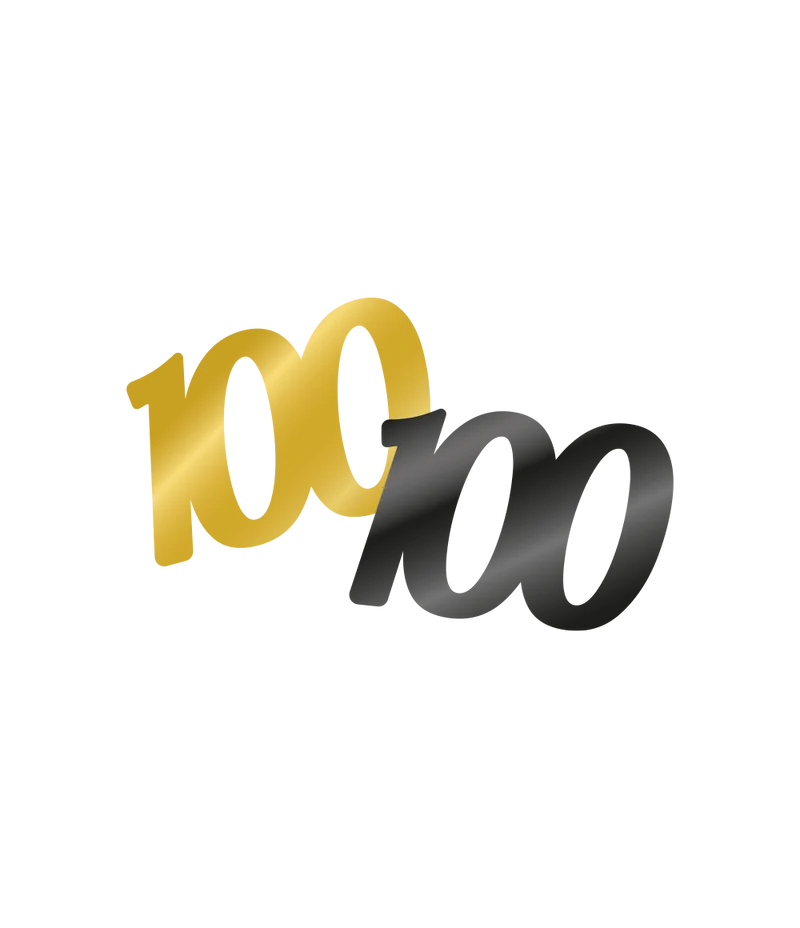 Tafelconfetti zwart/goud 100 jaar