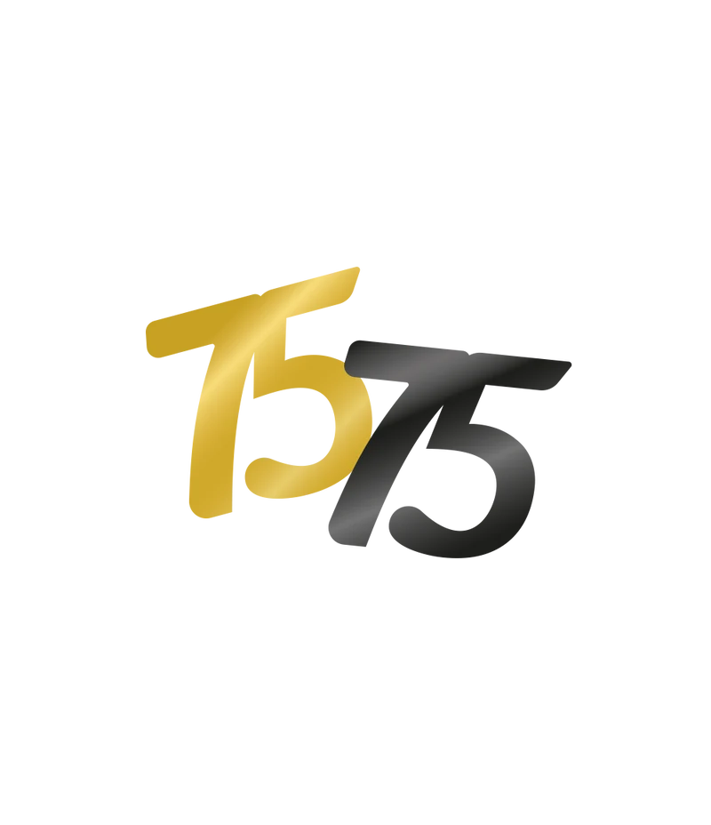 Tafelconfetti zwart/goud 75 jaar