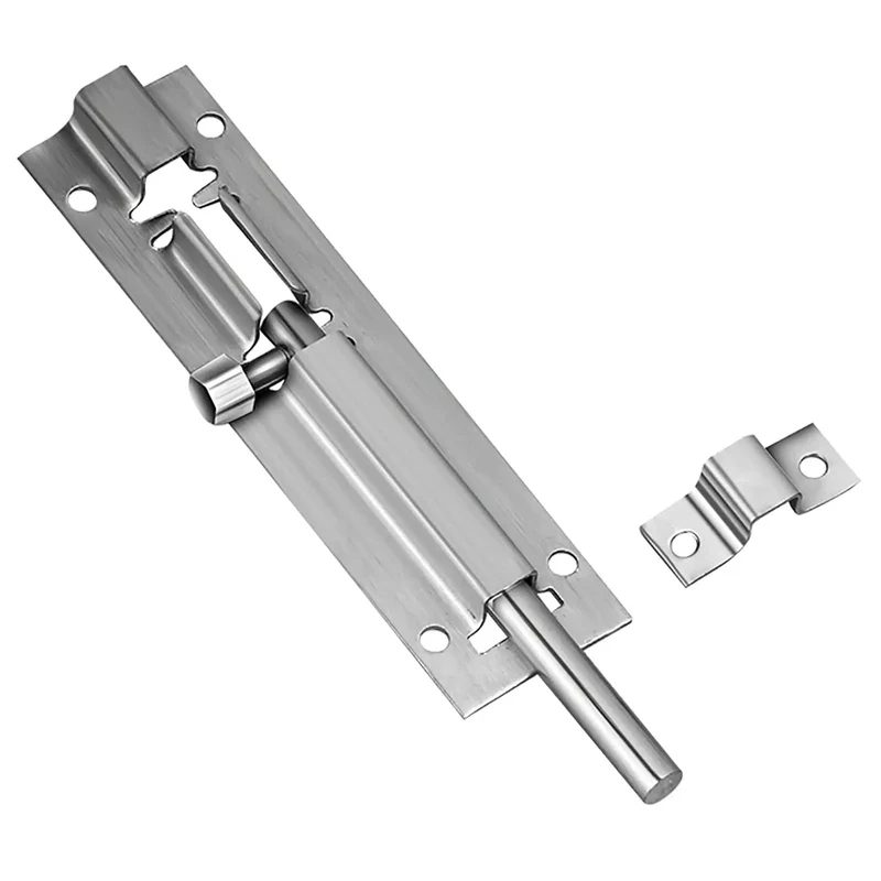 Badass Heavy Duty Stainless Steel Slide Barrel Bolt Four Pack Built Different Gate Latches Easy Setup Locks For Cabinets Fences Windows Durable Wire Drawn Silver Security Solution