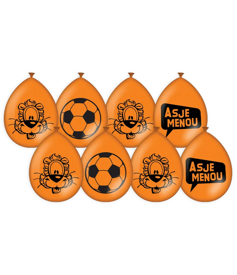 Loeki - Ballonnen oranje 8st.