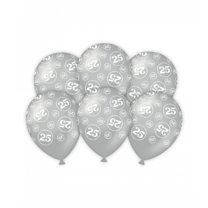 Ballonnen - 25 jaar getrouwd 6st.